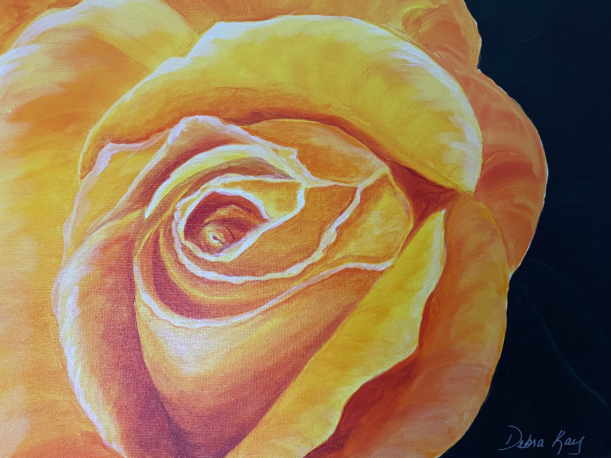 painting of yellow rose