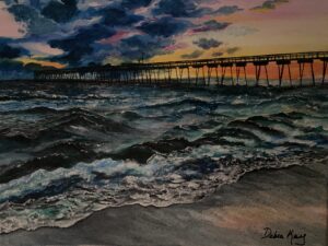 Painting Mexico Beach pier, FL